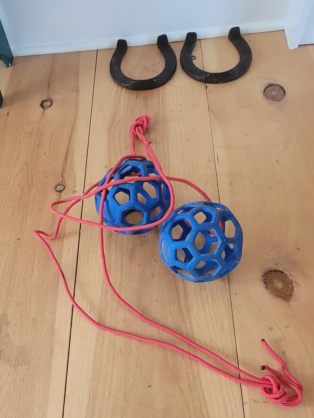 Hay Ball Feeder/ Treat Ball 2pcs /Hanging Hay Feeder Ball with Rope
